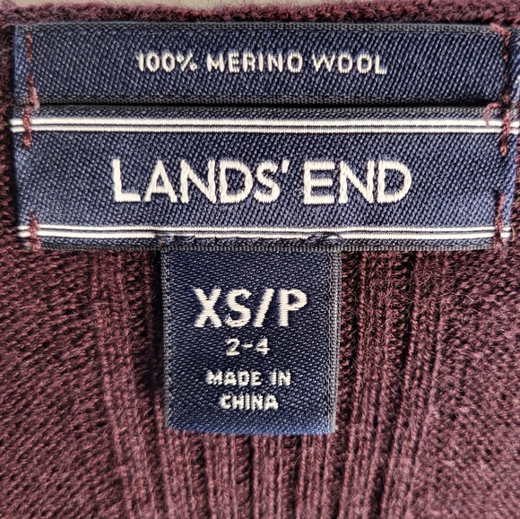 Lands End Merino Wool Cowl Neck Sweater Dress size XSmall Petite - Picture 5 of 8